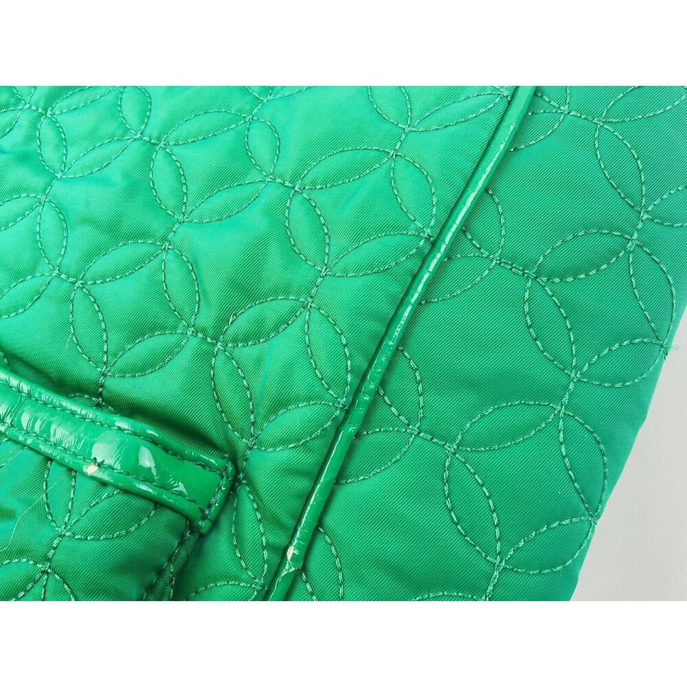 Vera Bradley Shoulder Bag Satchel Large Multi Compartment Green Solid Wedding Ri - Picture 11 of 14